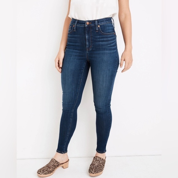 New Madewell Curvy High-Rise Skinny Jeans in Sussex Wash TENCEL Denim Edition 28 - Picture 1 of 8